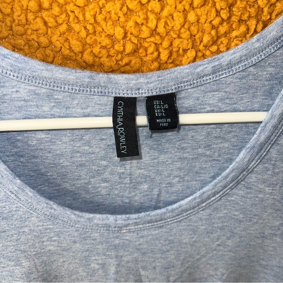 Cynthia Rowley Light Blue Short Sleeve Tee - Picture 3 of 3